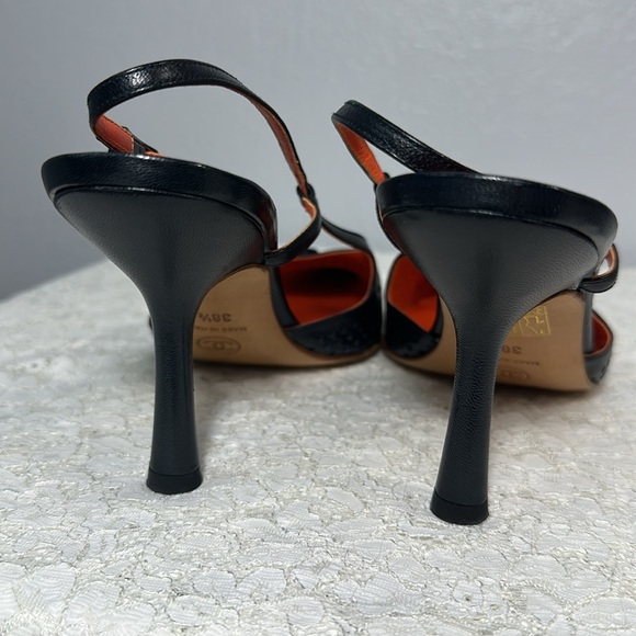 Chanel Leather Perforated Slingbacks Heels - Picture 5 of 11